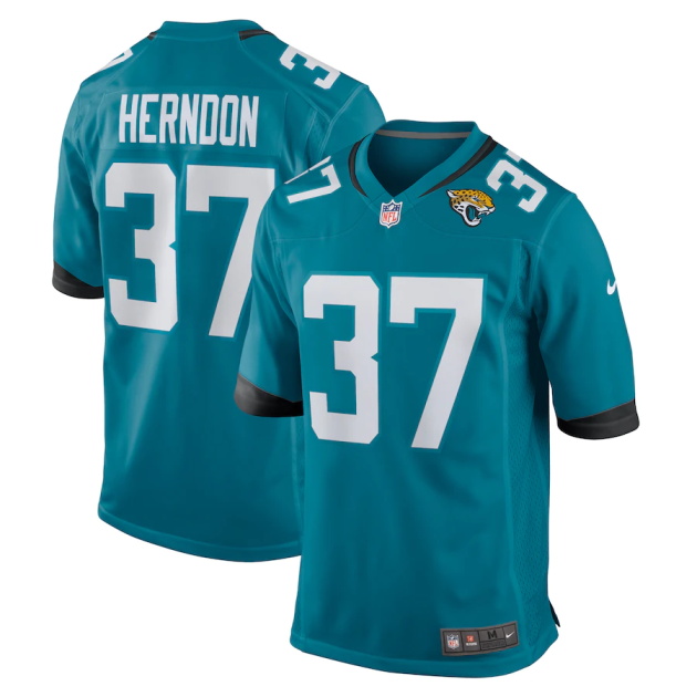 mens nike tre herndon teal jacksonville jaguars game jersey